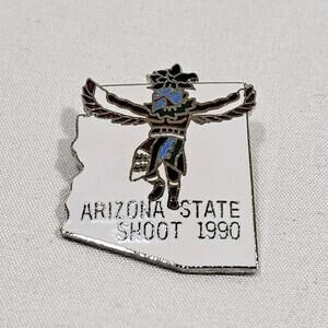 Vintage Arizona State Trap Shoot 1990 Hat Lapel Pin Collectors Edition